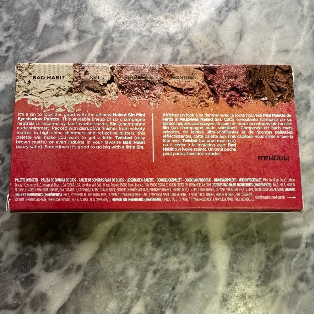 New Urban‎ Decay Naked Sin Eyeshadow Palette